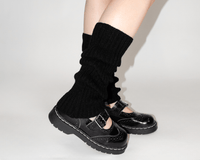 Black Knit Leg Warmer