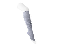 Grey Knit Slouch Socks