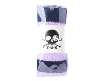 Purple & Black Stripe Knit Leg Warmer