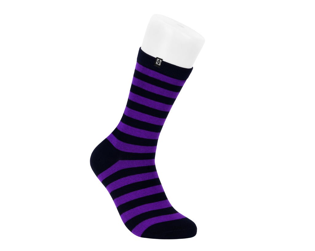 Black & Purple T.U.K. Women's Stripe Sock