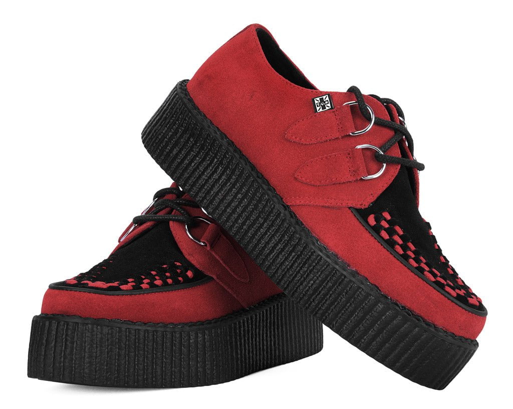 Red & Black Suede Viva Mondo Creeper