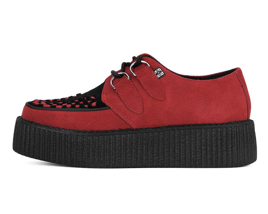 Red & Black Suede Viva Mondo Creeper