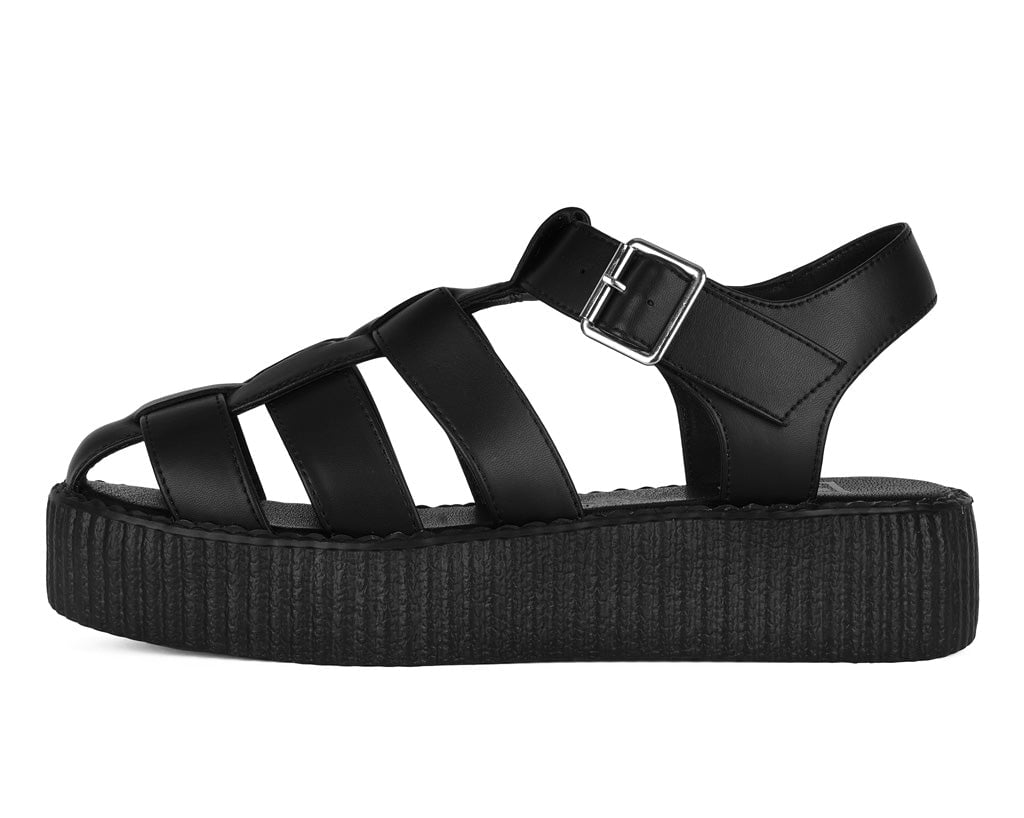 Black TUKskin Fisherman Mondo Sandal