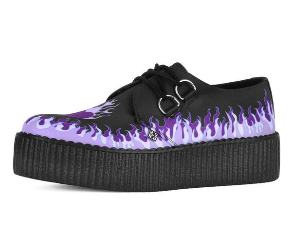 Black & Purple Flaming Heart Viva Mondo Creeper