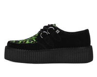 Black & Green Leopard Suede Mondo Creeper