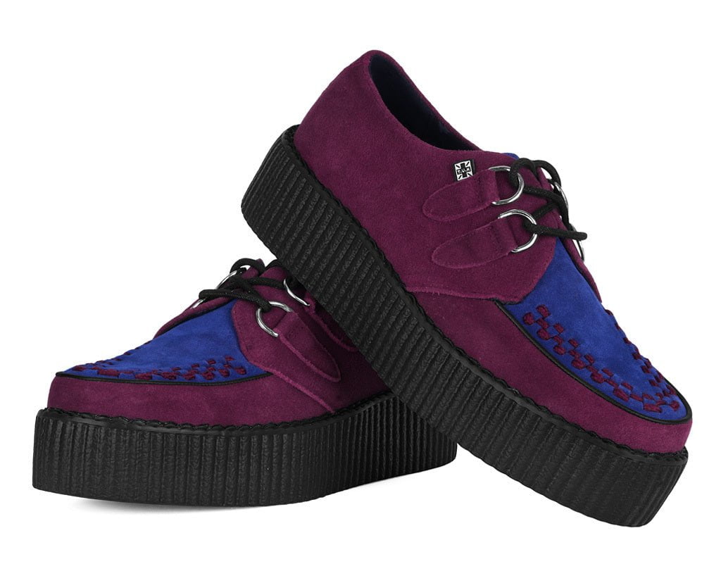 Burgundy & Navy Suede Viva Mondo Creeper
