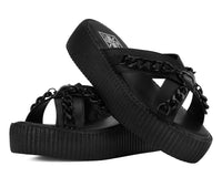 Black TUKskin Heart Chain Viva Mondo Sandal