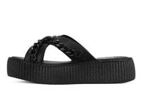 Black TUKskin Heart Chain Viva Mondo Sandal