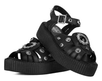 Black Leather Western Sun Viva Mondo Sandal