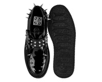 V3506 Black Patent Spike Studded Viva Mondo Creeper V3506-03