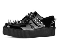 V3506 Black Patent Spike Studded Viva Mondo Creeper