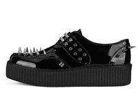 V3506 Black Patent Spike Studded Viva Mondo Creeper