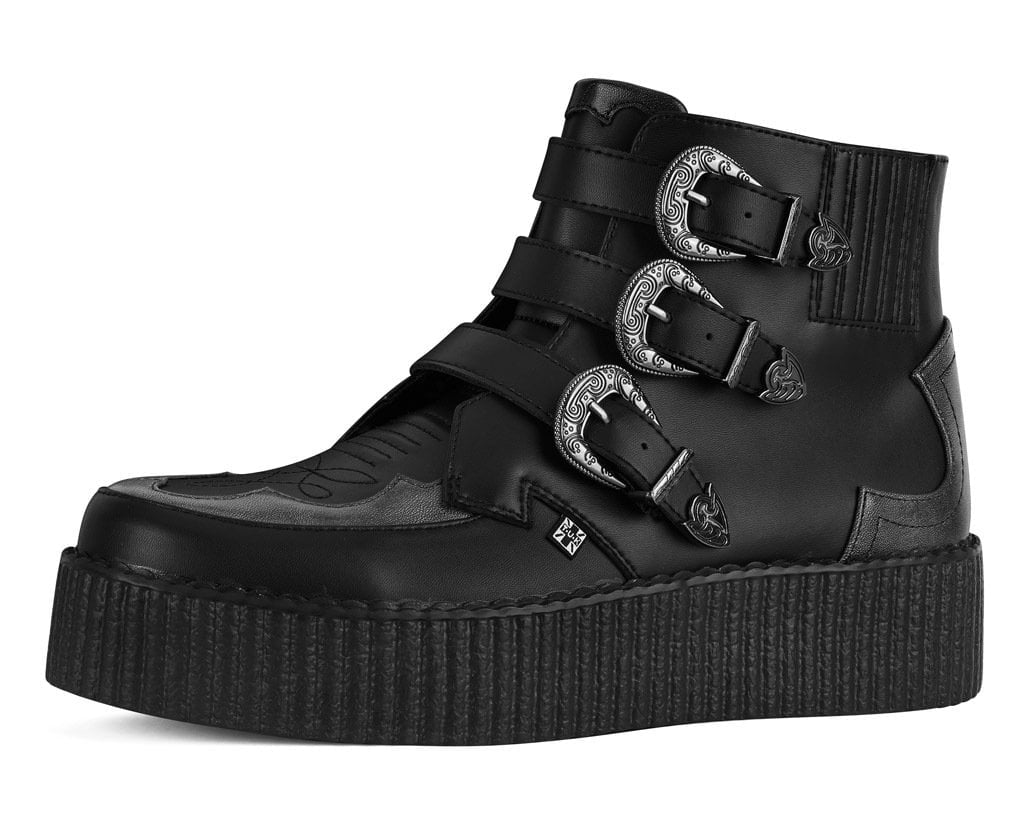 Black & Grey TUKskin Western 3 Buckle Viva Mondo Boot