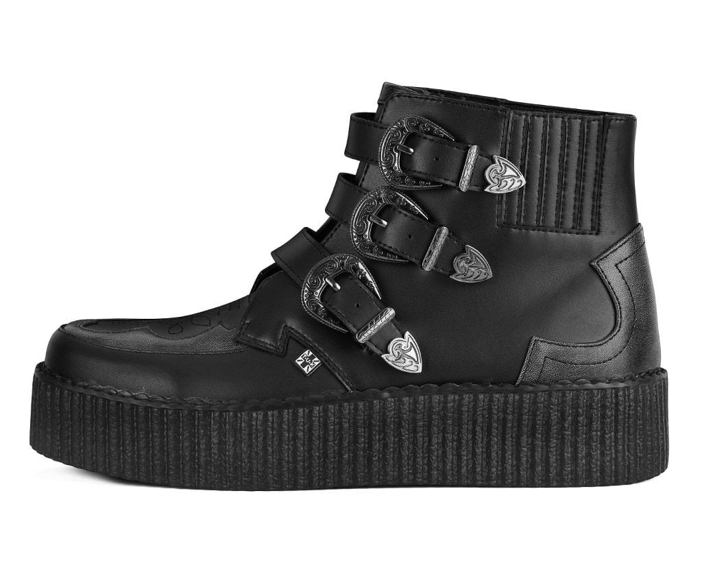 V3513 Black & Grey TUKskin Western 3 Buckle Viva Mondo Boot