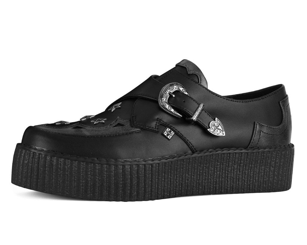 V3514 Black & Grey TUKskin Star Western Buckle Viva Mondo Creeper
