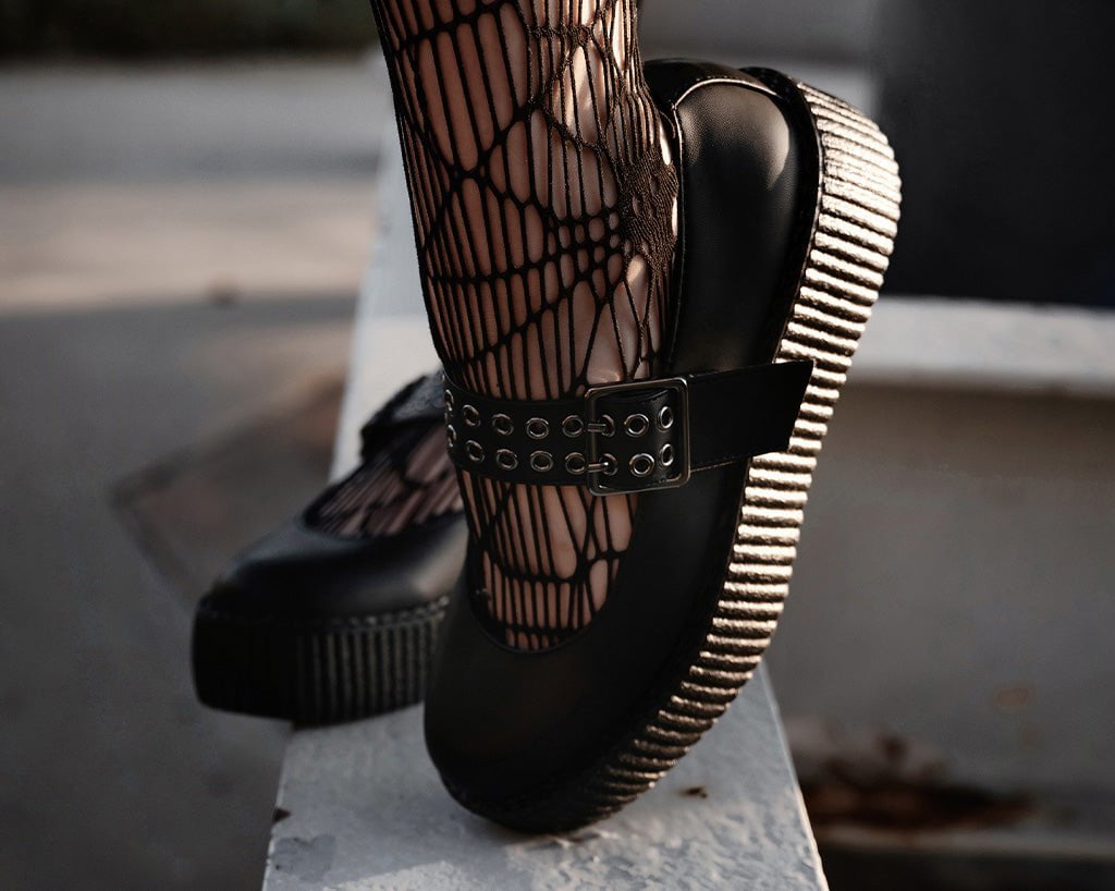 Black TUKskin™ Mary Jane Viva Mondo Creeper