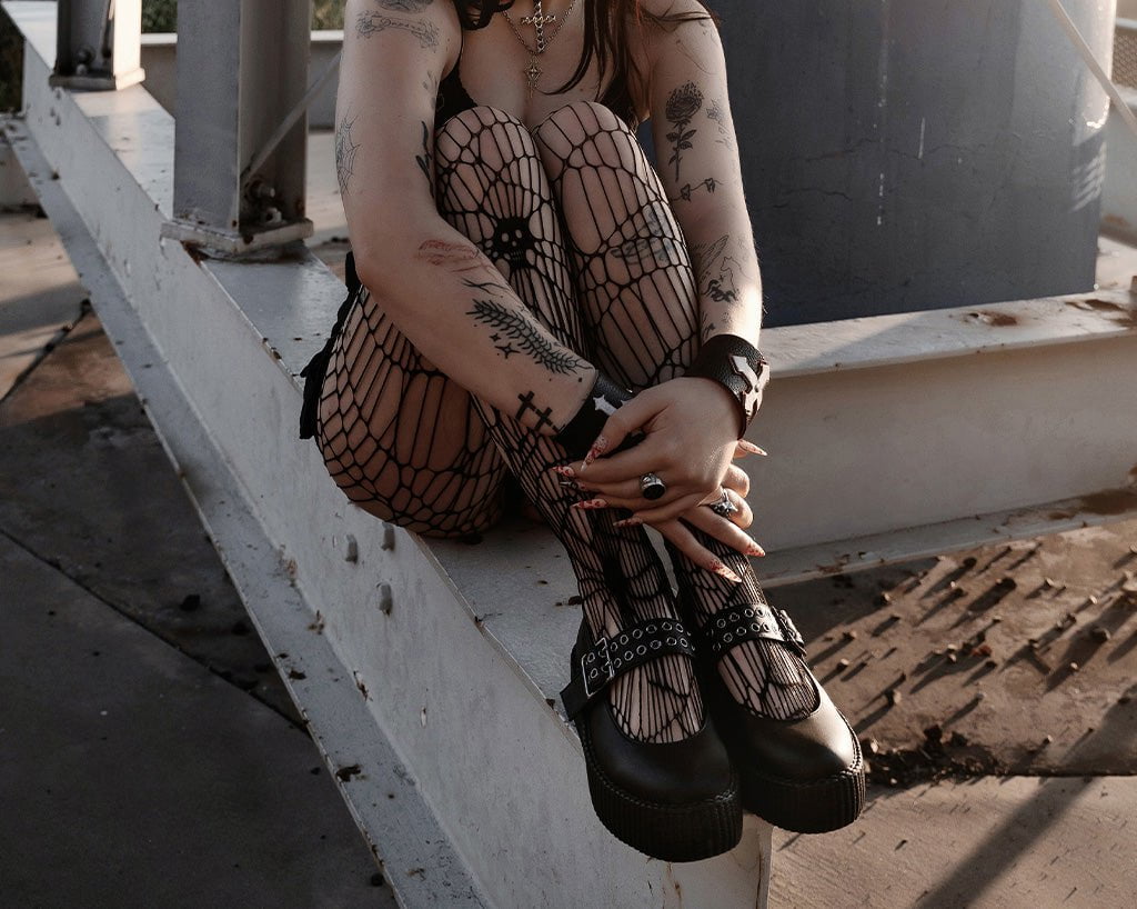 Black TUKskin™ Mary Jane Viva Mondo Creeper