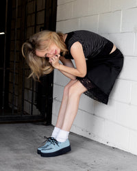 Pale Blue Suede Viva Mondo Creeper