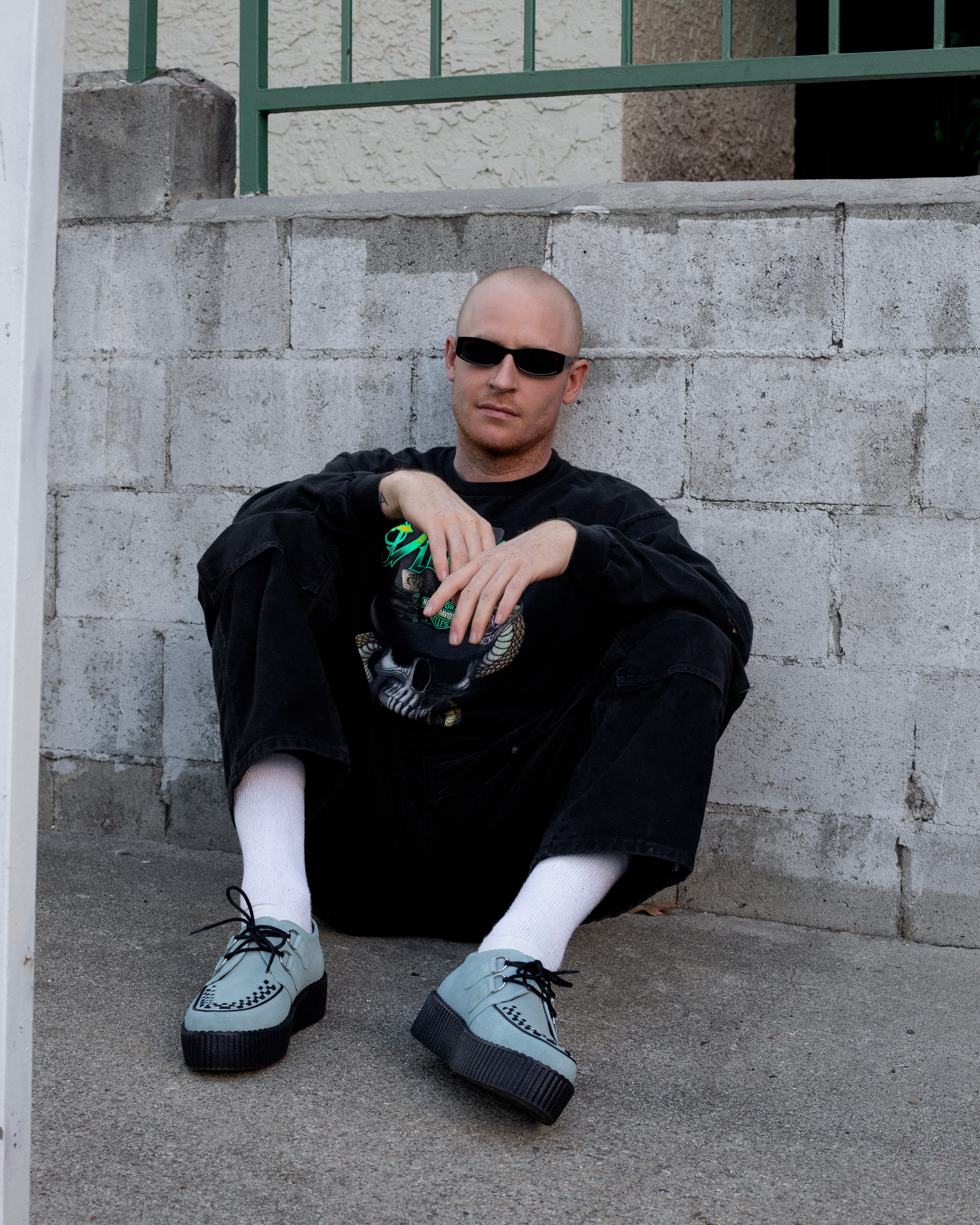 Pale Blue Suede Viva Mondo Creeper