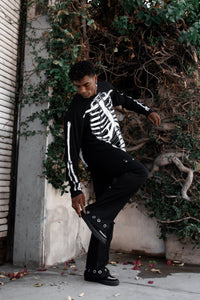 Black & White Suede Lace-Up Creeper Sneaker