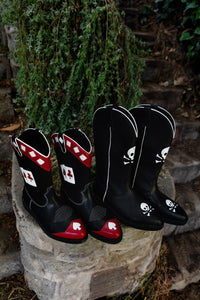 Black Skull Western Creeper Boot