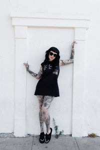 Black & White Suede Lace-Up Creeper Sneaker