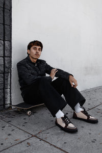 Tan & Brown Suede Lace-Up Creeper Sneaker