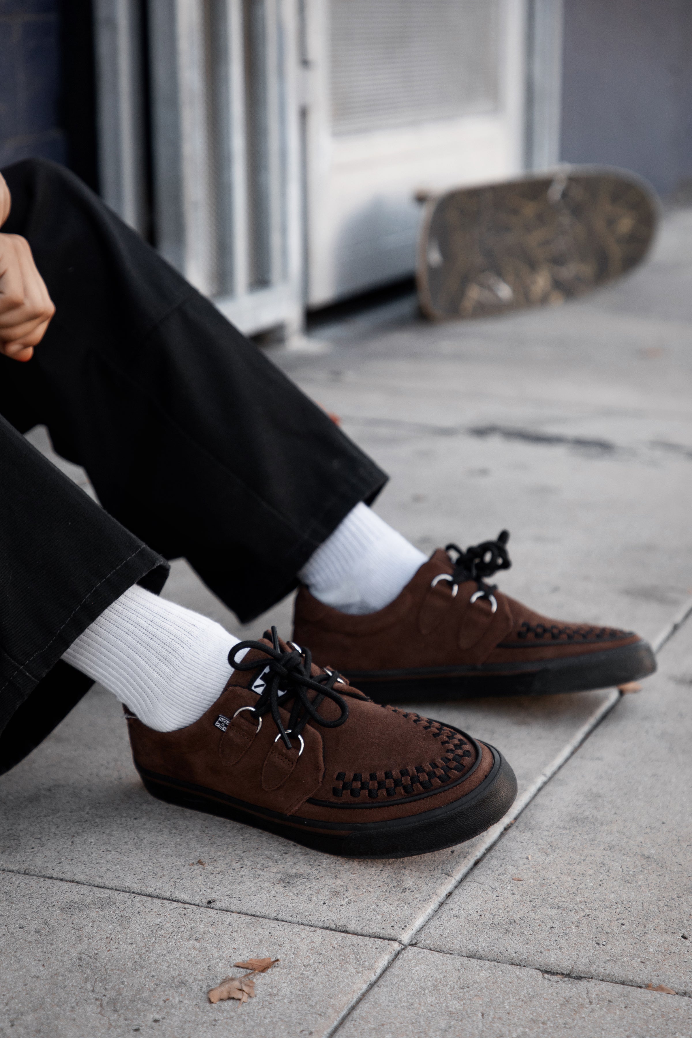 Brown Suede Creeper Sneaker
