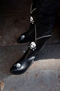 Black Skull Western Creeper Boot