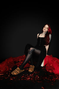 Tiger Stripe Faux Fur Creeper Mule