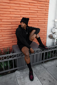 Black Suede Burgundy Leopard Hair Vintage Creeper