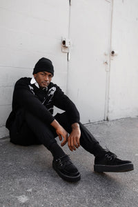 Black Cow Hair Vintage Creeper