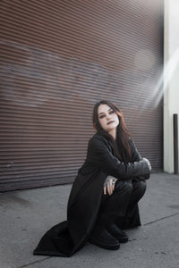 Black Waxy Leather Loafer Vintage Creeper