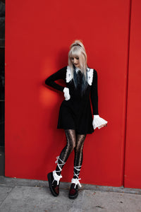 Black Suede Burgundy Leopard Hair Vintage Creeper