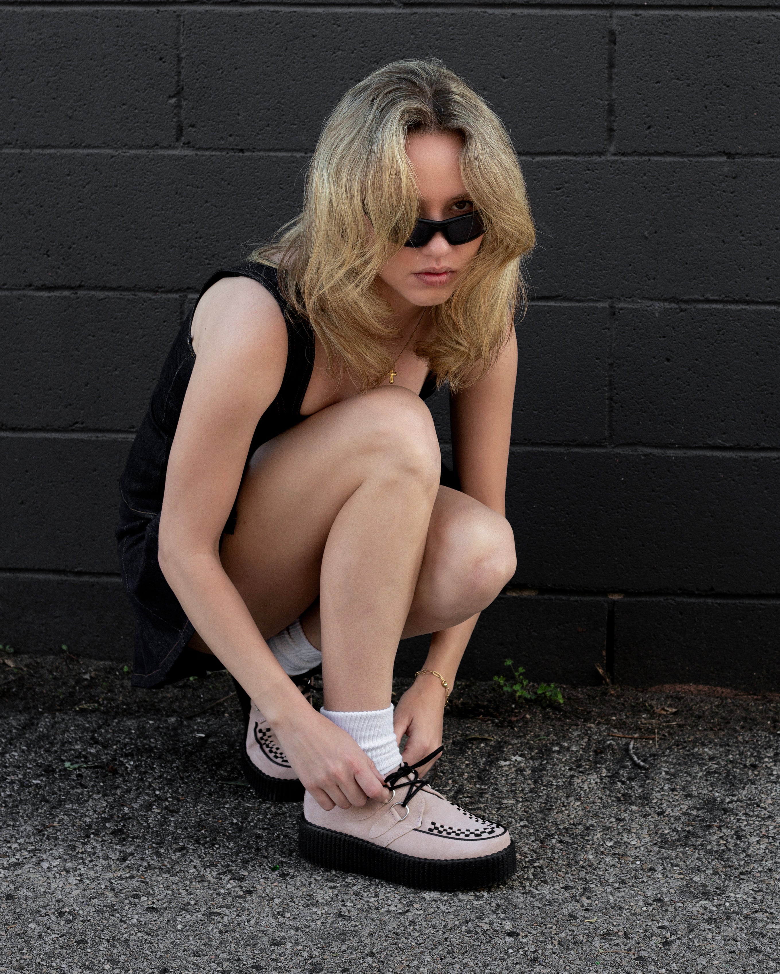 Misty Rose Suede Viva Mondo Creeper