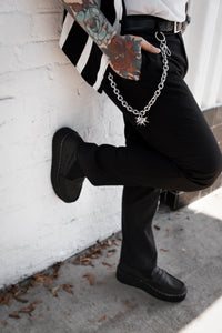 Black Waxy Leather Loafer Vintage Creeper