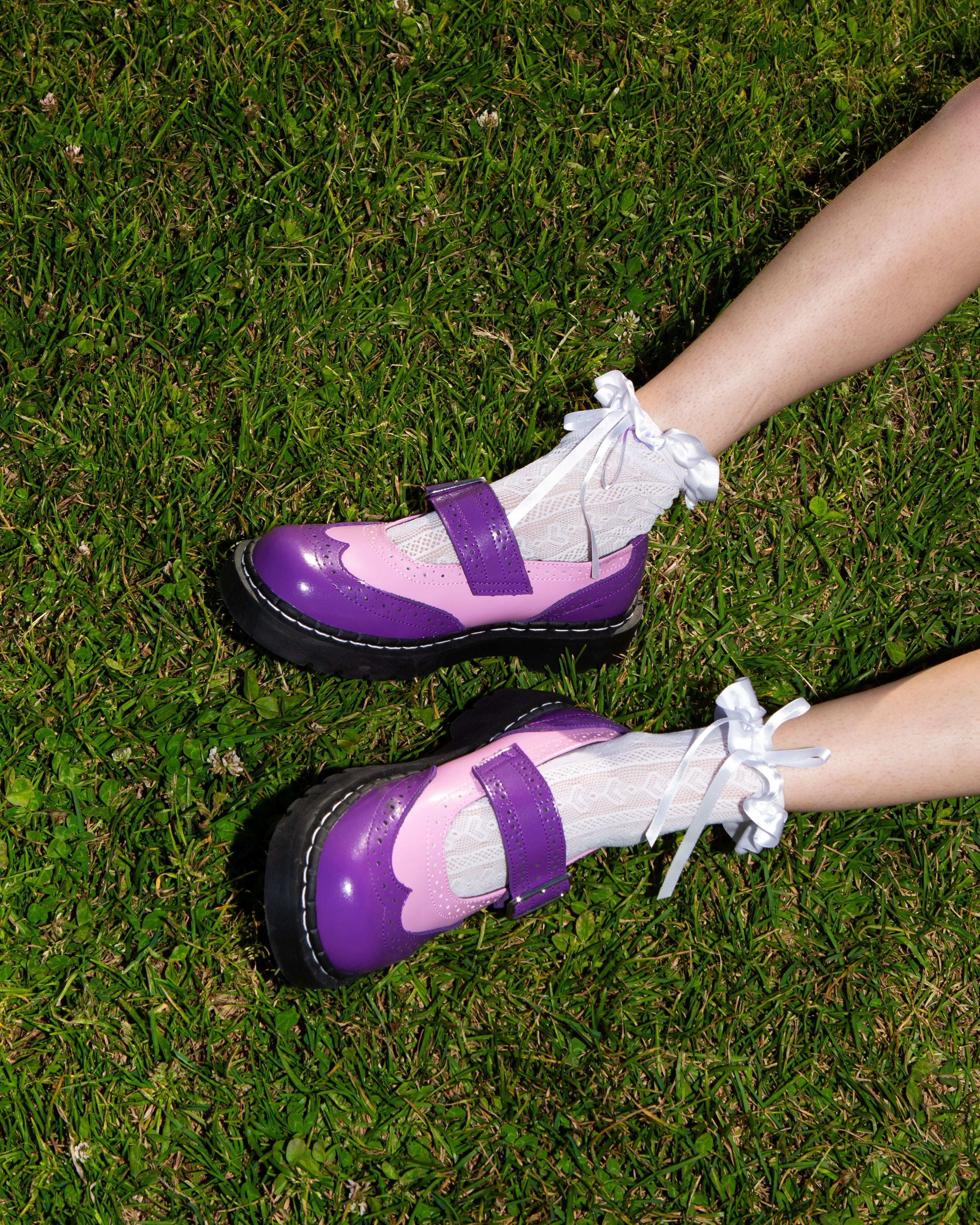 Pink & Purple Brogue Mary Jane