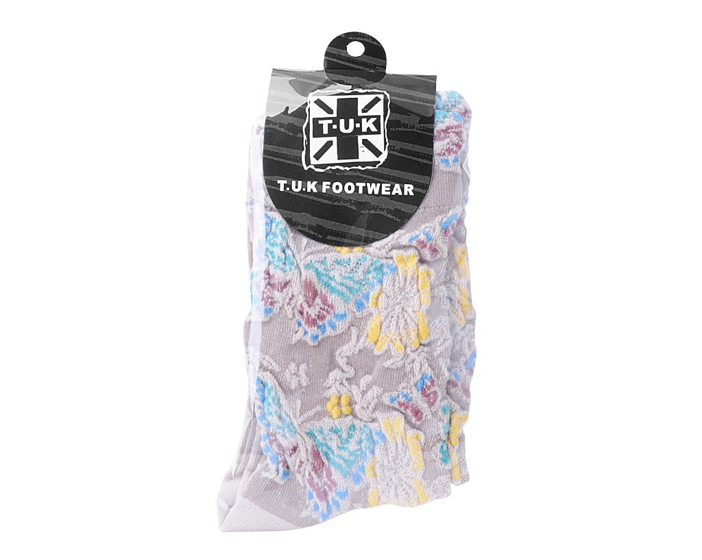 TSK1153 Beige Floral Sock TSK1153-OS
