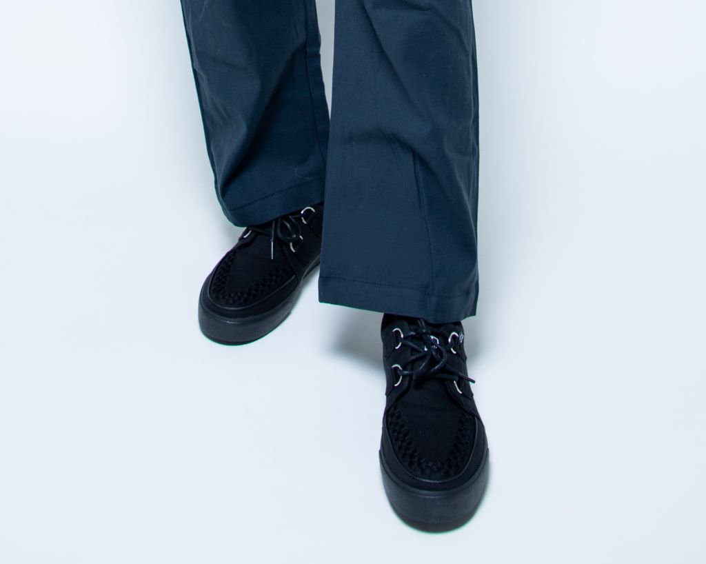 A3226 Black Basic Twill Interlace Sneaker