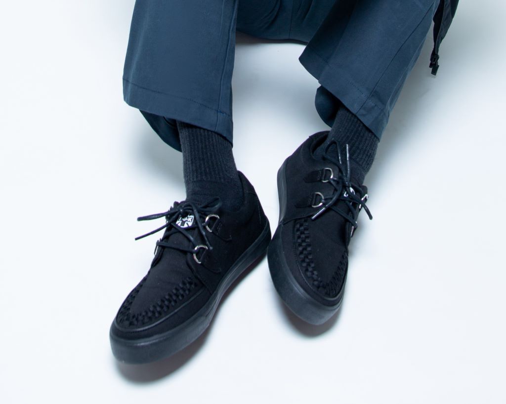 A3226 Black Basic Twill Interlace Sneaker
