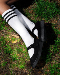 F3425L Black Buckle Viva Low Mary Jane