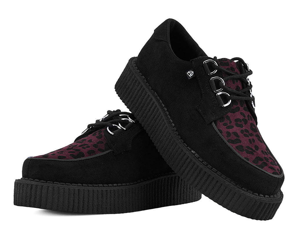 T2369 Black & Burgundy Leopard Anarchic Creeper