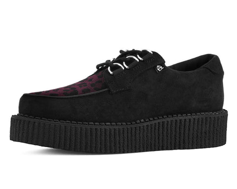 T2369 Black & Burgundy Leopard Anarchic Creeper