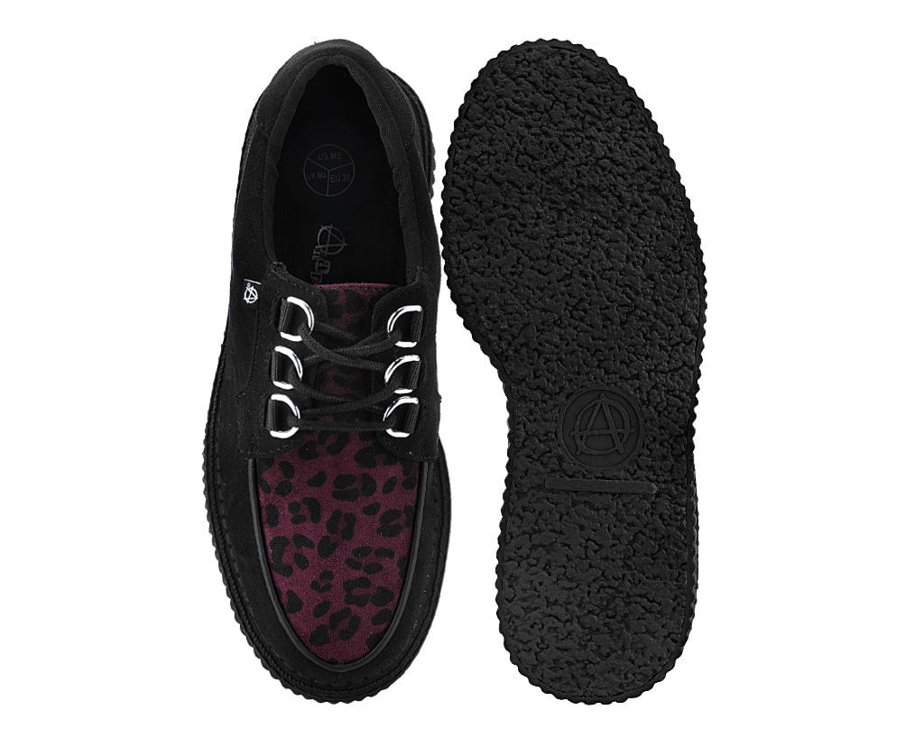 T2369 Black & Burgundy Leopard Anarchic Creeper