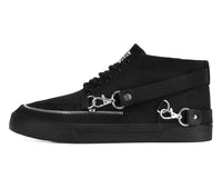 Black Canvas 5 Eye Bondage Strap Sneaker - T.U.K.A3484-03