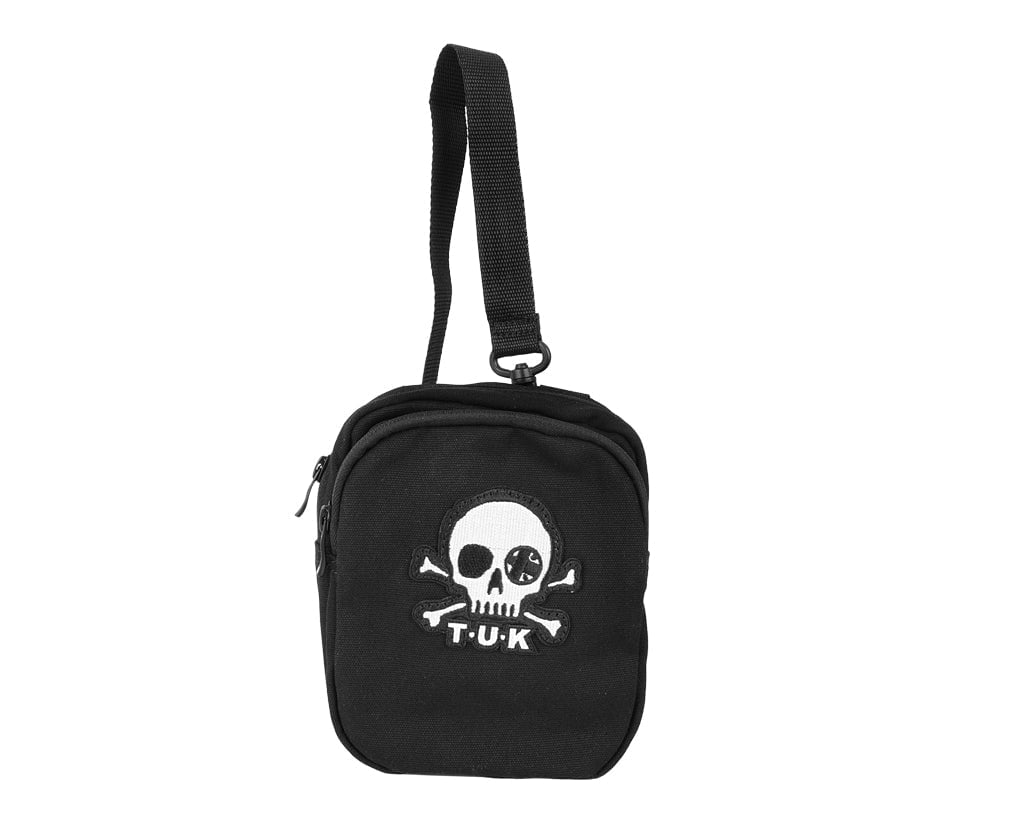BG11 Black Canvas Crossbody Embroidered Bag BG11-OS