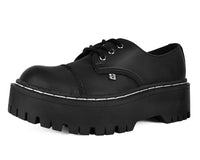 A3222 Black Cap Toe Double Decker Brogue