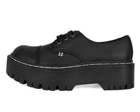 A3222 Black Cap Toe Double Decker Brogue
