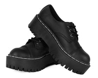 A3222 Black Cap Toe Double Decker Brogue
