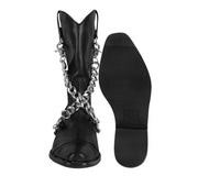 A3220L Black Chain Western Boot